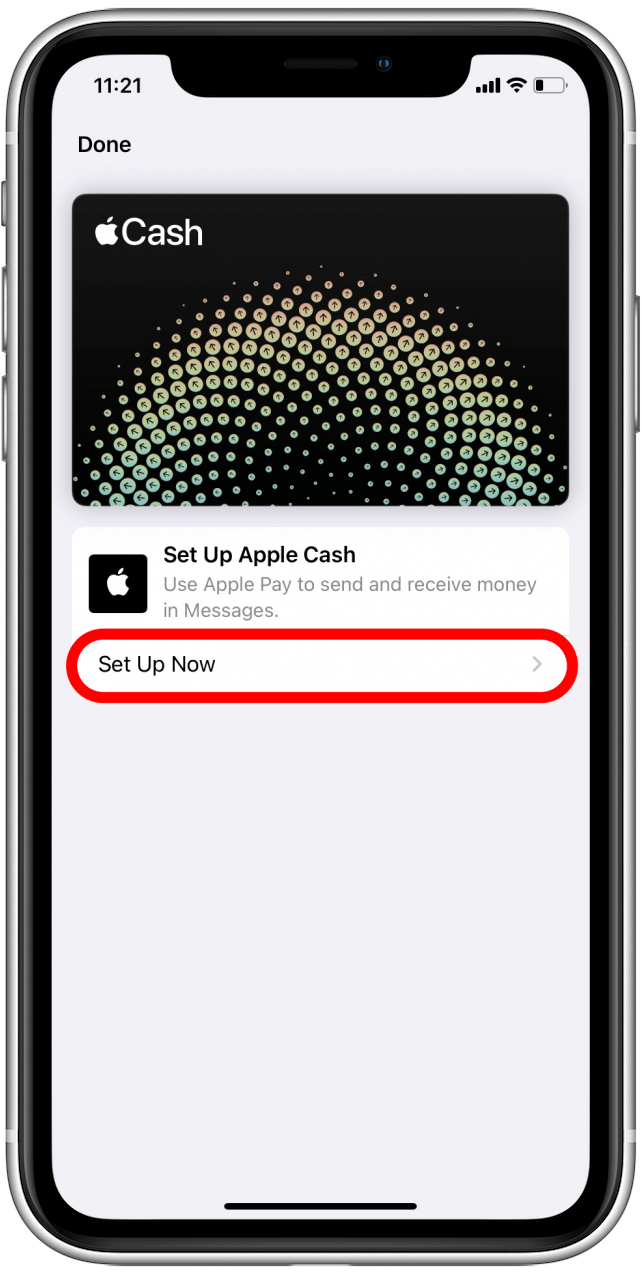 Set up Apple Cash