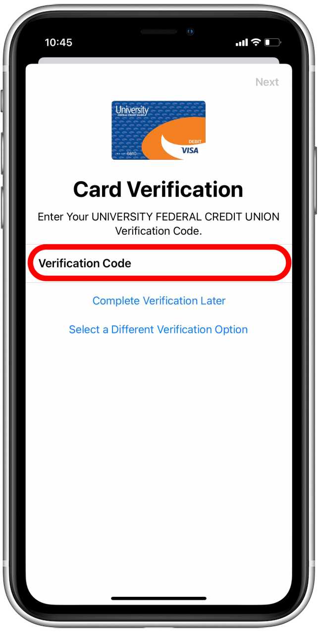 Verification code