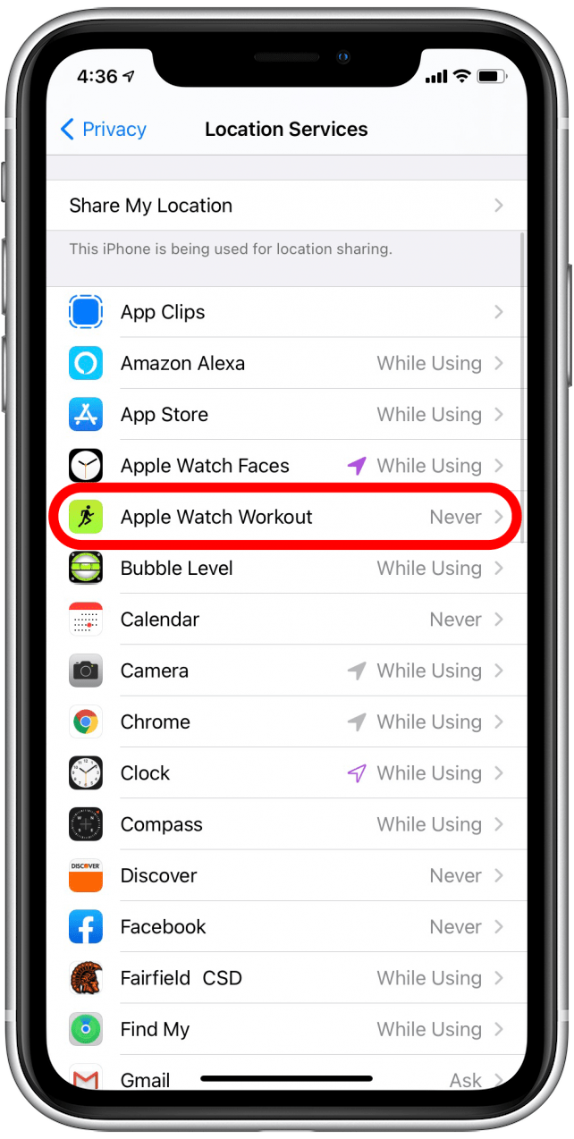 apple watch location tracking
