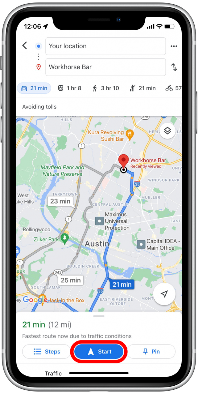 how to turn off toll roads on google maps