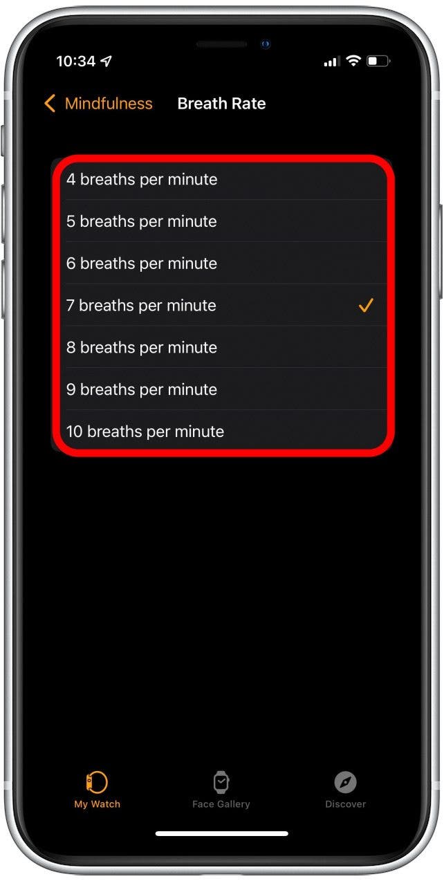 Select breath rates