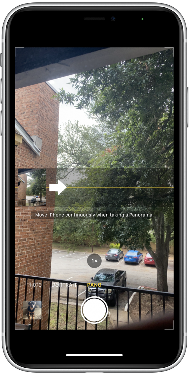 Camera app pano mode