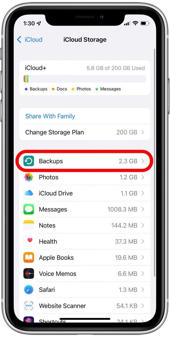 delete old iCloud backups