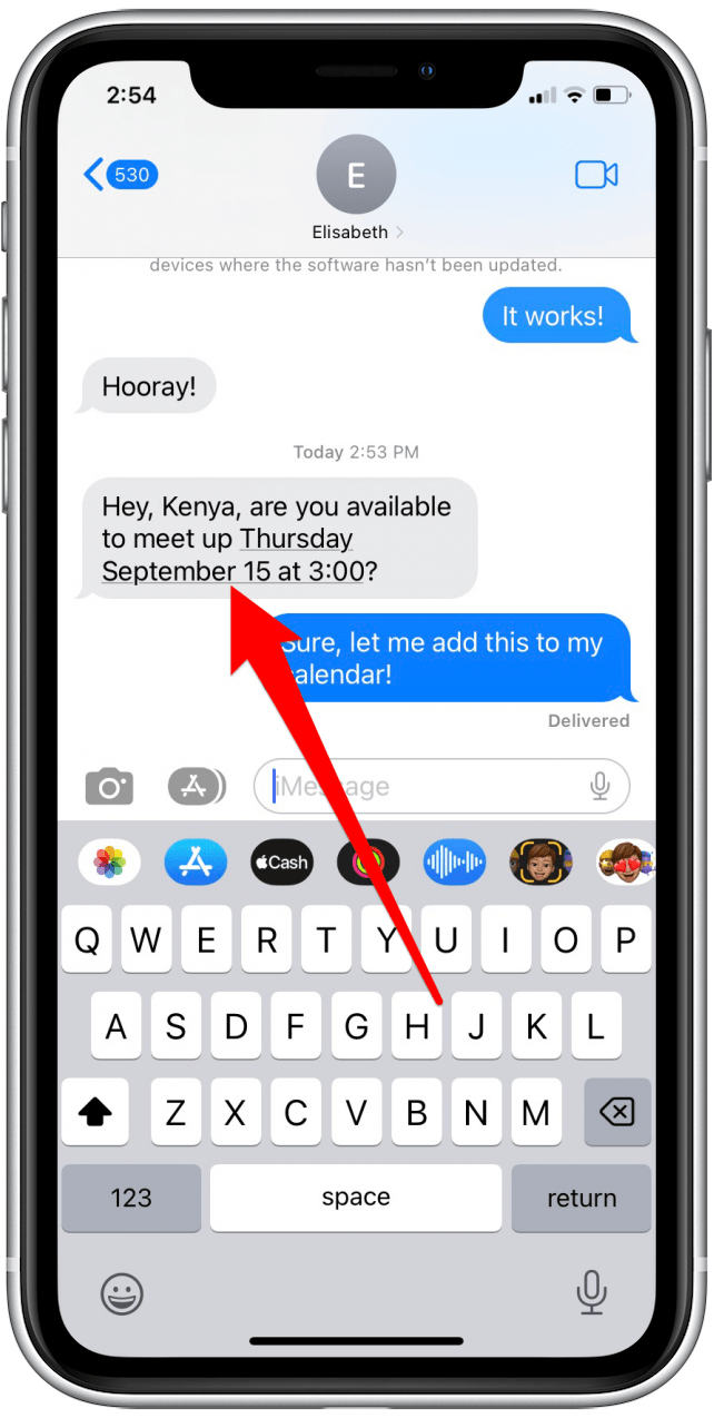 How to Add Event to iPhone Calendar from a Text Message