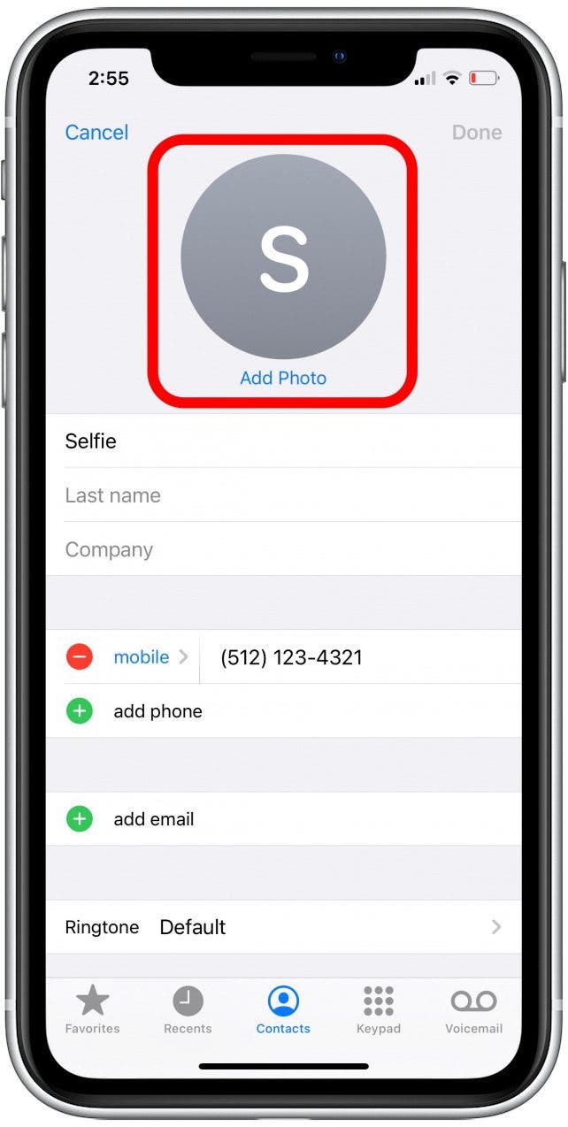 How To Add A Contact Photo On IPhone