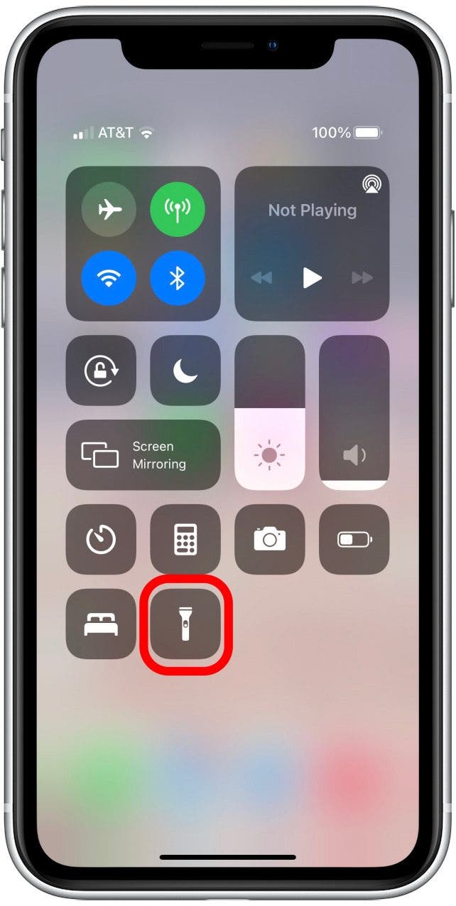 control center on iPhone