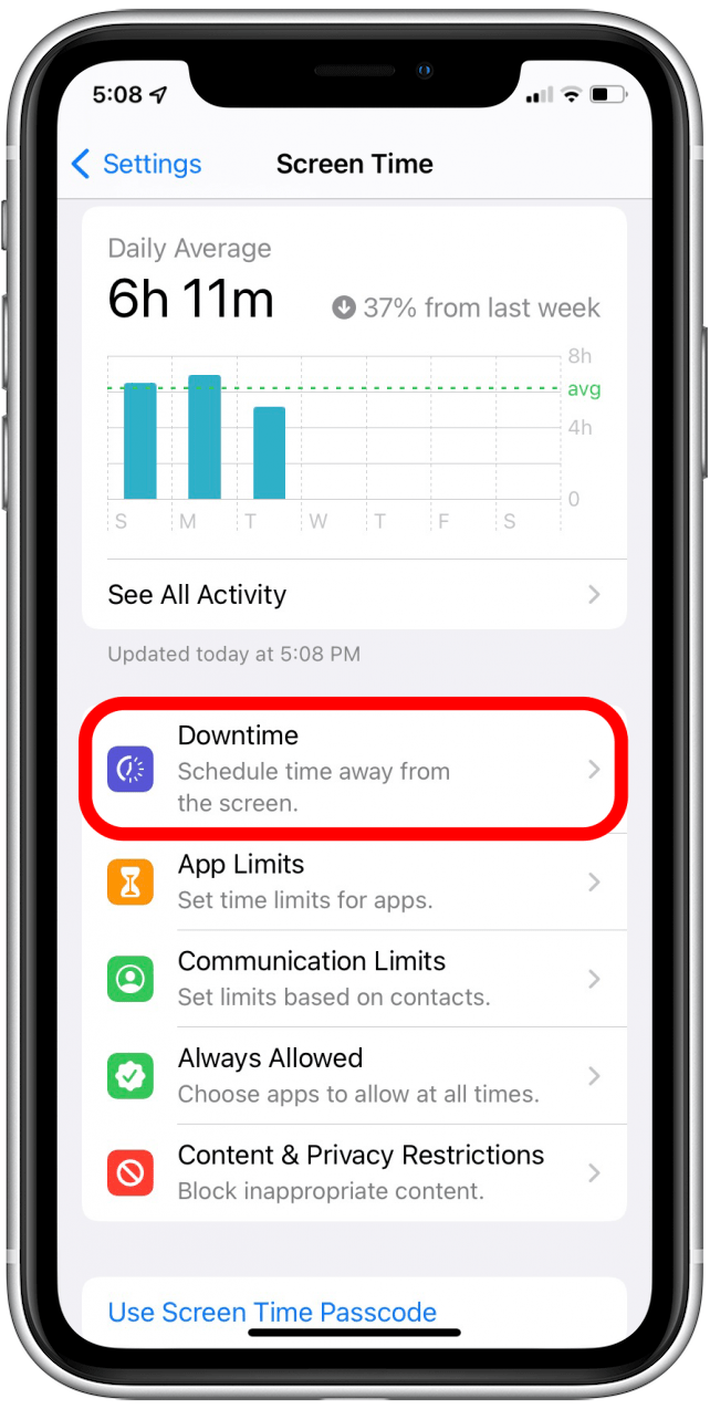 How to Set Downtime in Screen Time Settings on Your iPhone & iPad