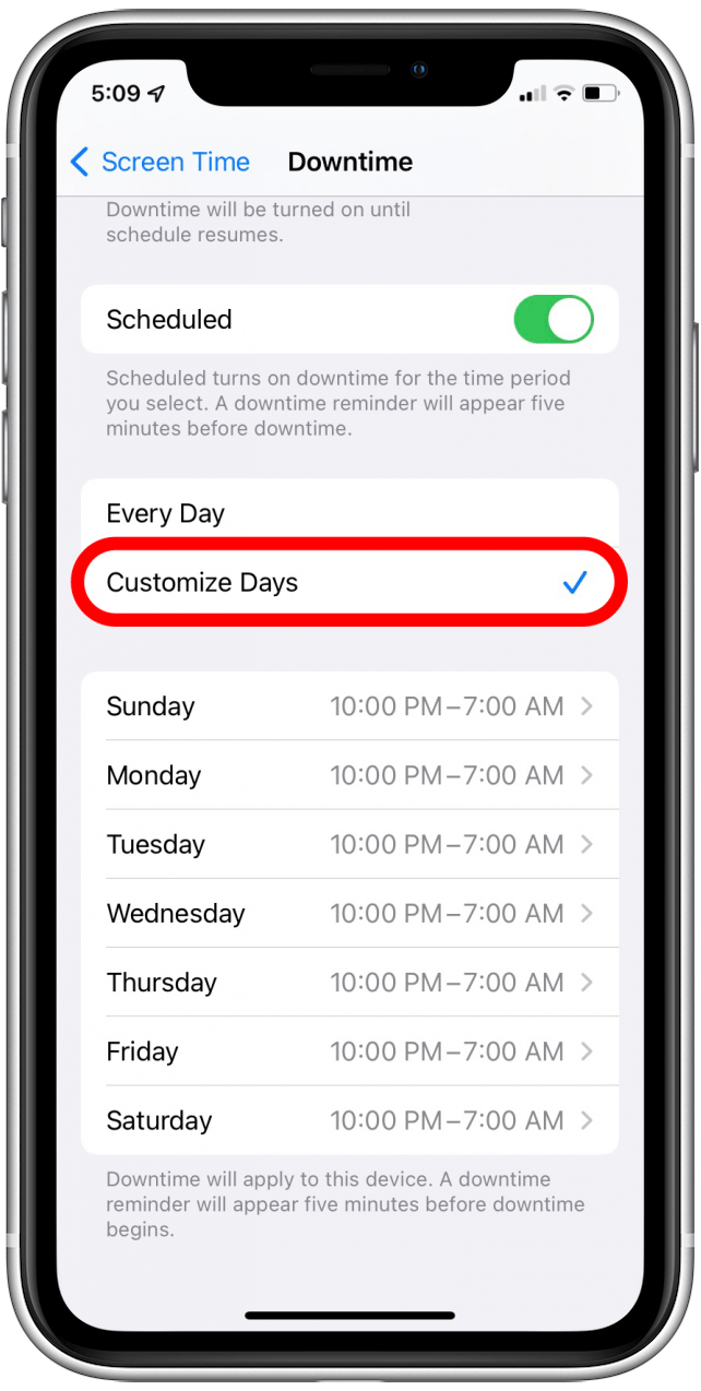 How To Set Downtime In Screen Time Settings On Your Iphone Ipad