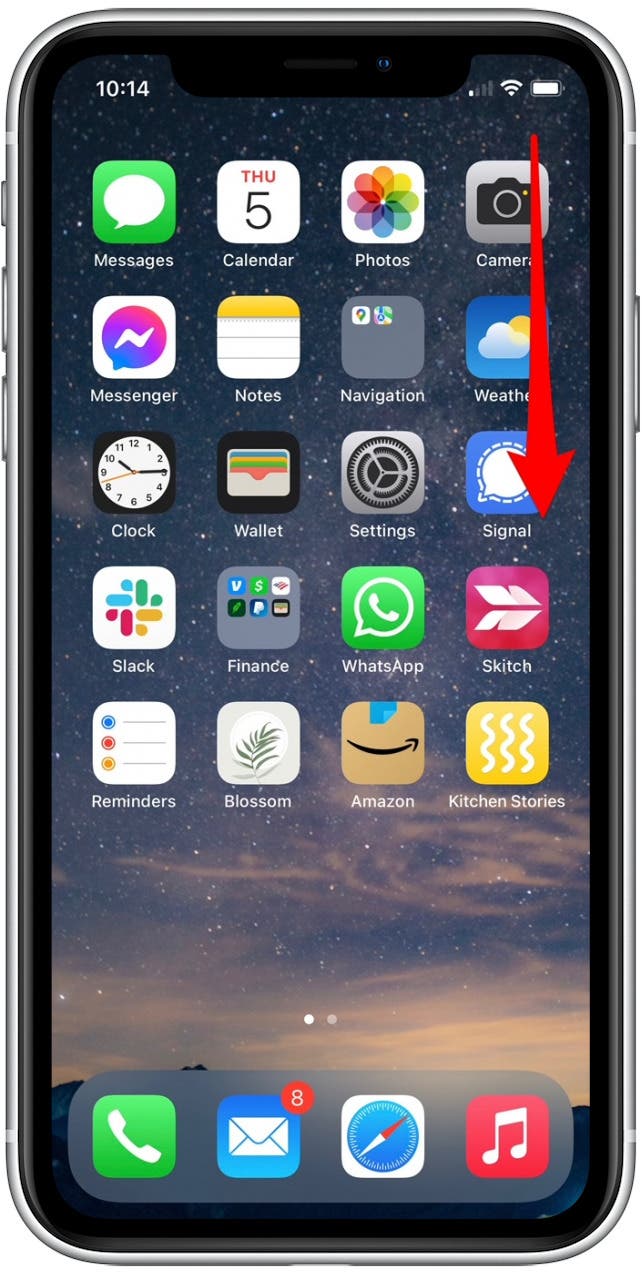 Swipe down to access the Control Center on iPhones without a Home button.