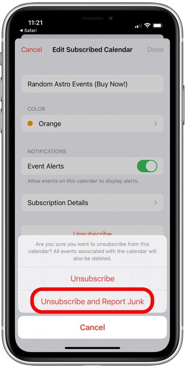 How to Get Rid of iPhone Calendar Spam