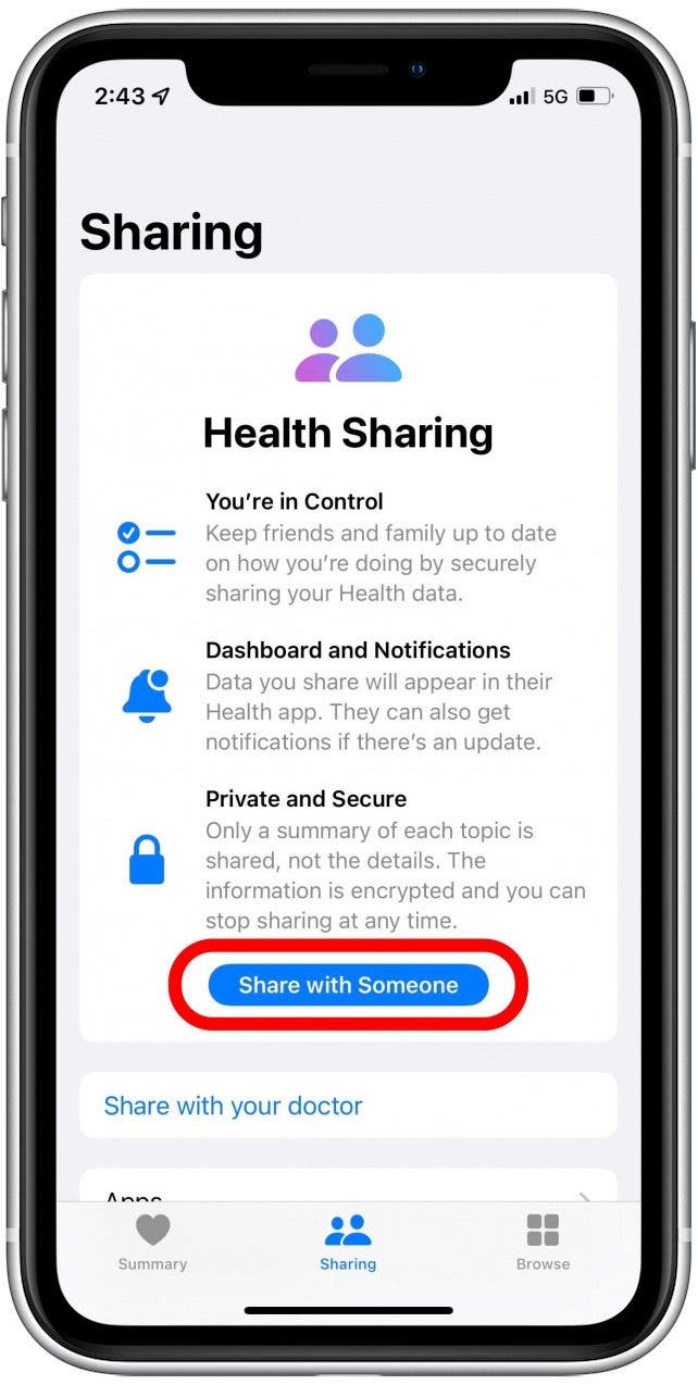 share health info with someone