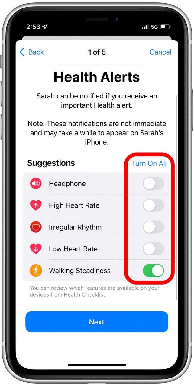 Apple watch share 2025 health data with family