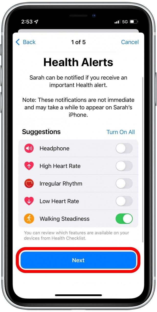 How to share with someone in Health app iPhone