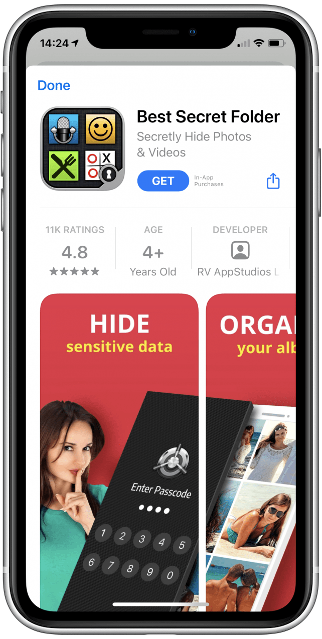 iphone secret folder app