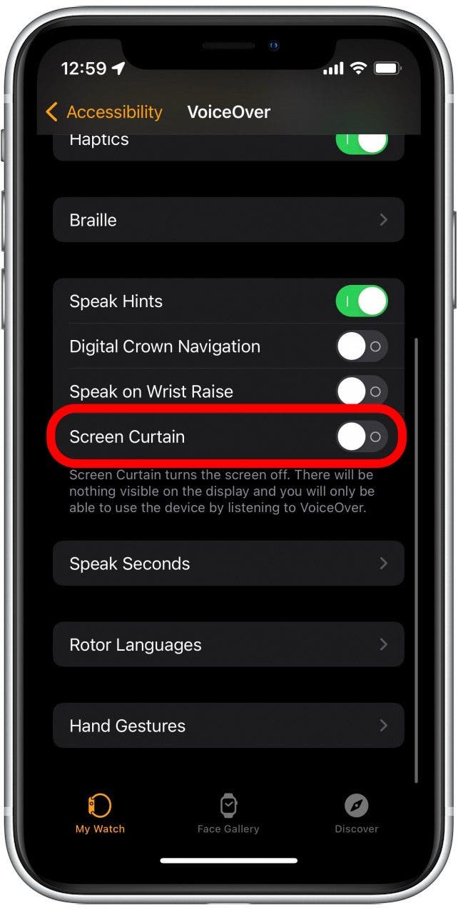 Scroll down to Screen Curtain, and make sure that it is toggled off as well.