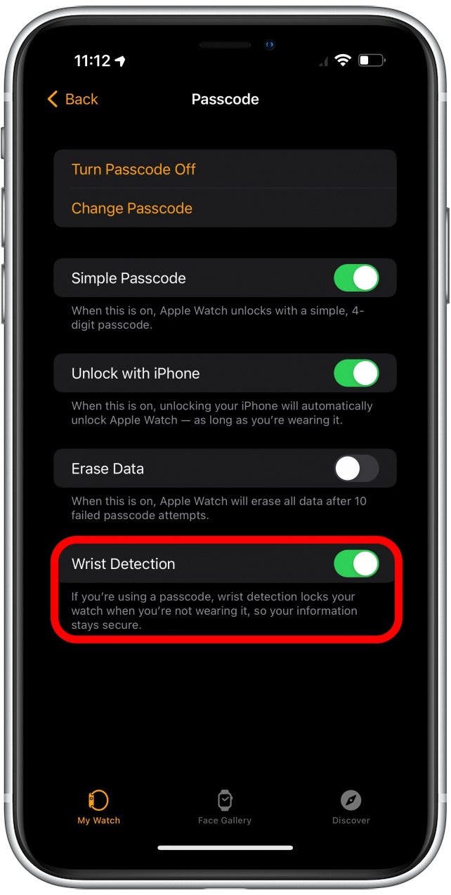 Check that Wrist Detection is Enabled on Your Apple Watch