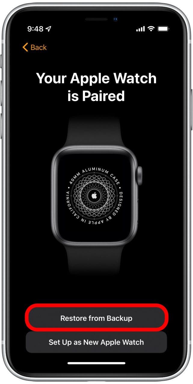 Pair new apple best sale watch without losing data