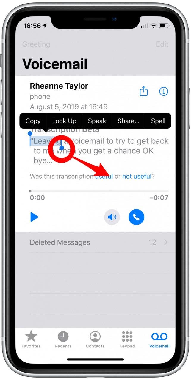 How to Share Voicemail-to-Text Transcriptions on the iPhone