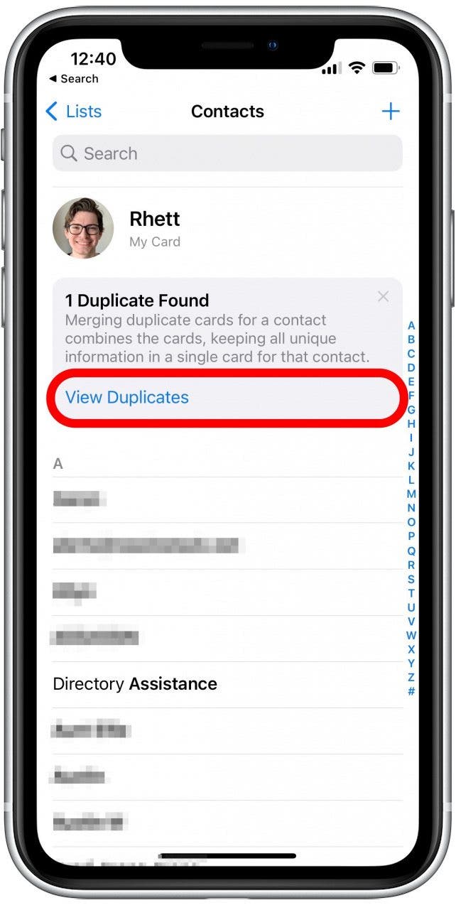 If you have duplicates, you’ll see a prompt. Tap View Duplicates.