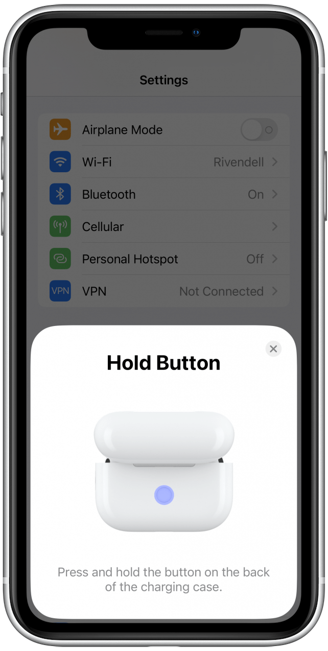 On your iPhone, follow the on screen instructions to continue connecting your AirPods.