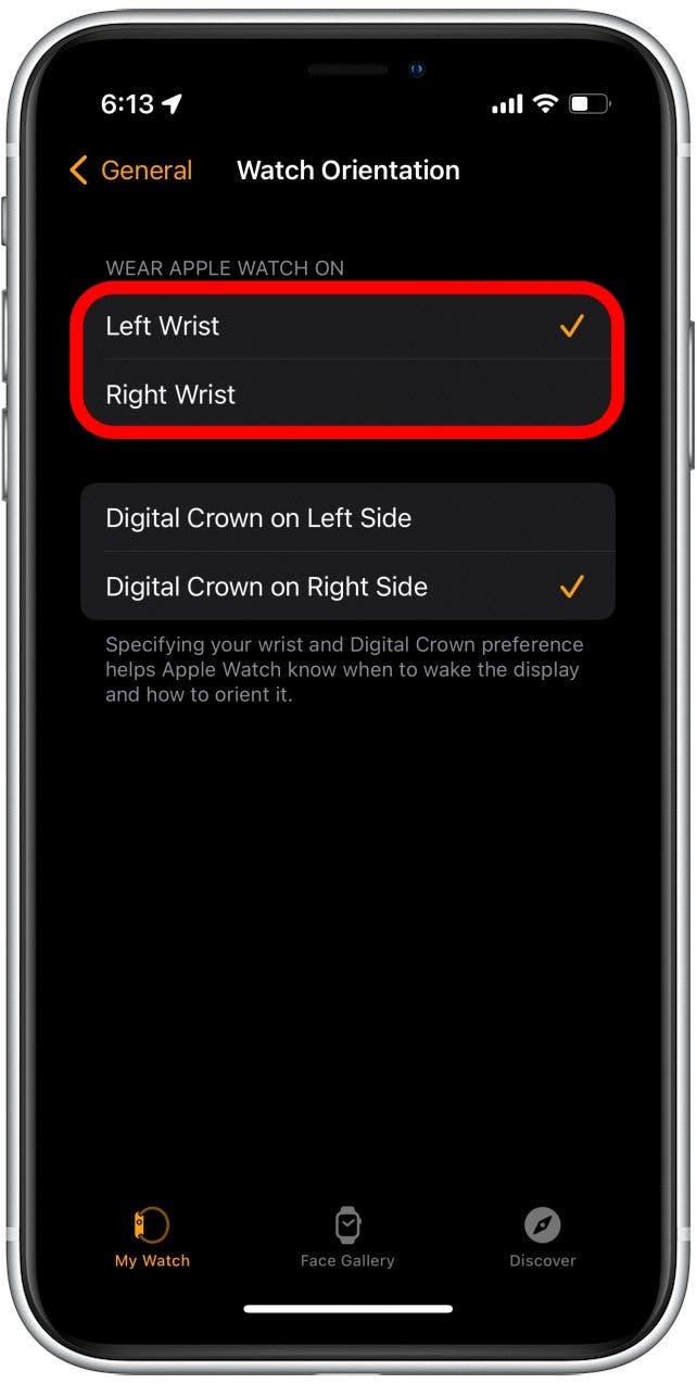 My apple watch discount screen is upside down