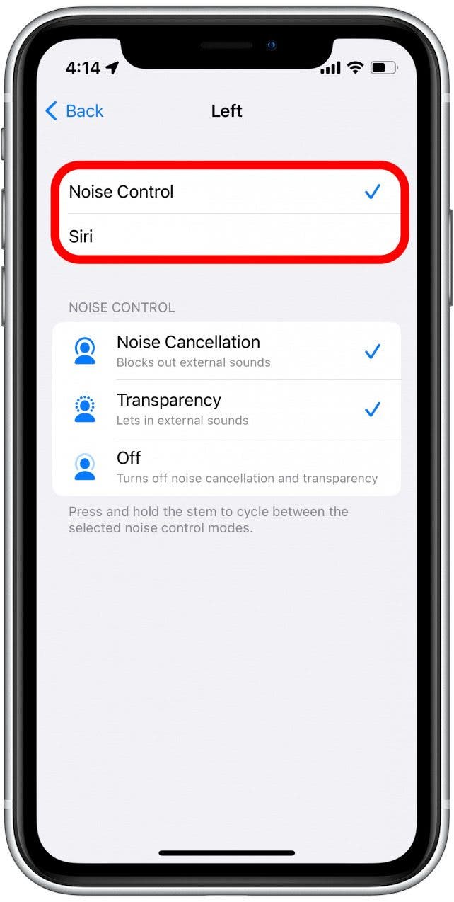 Your AirPods Pro menu will give the option to change the press and hold function. You can choose to use the press and hold controls for noise control modes, or leave one for noise control and use the other for Siri commands.