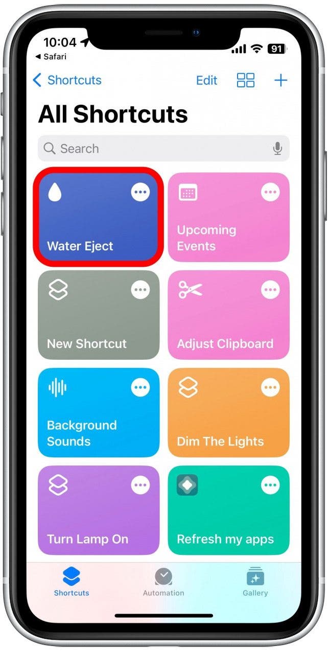 Now that you have the shortcut installed, you can run it two different ways. The first is to just tap it in the Shortcuts app.