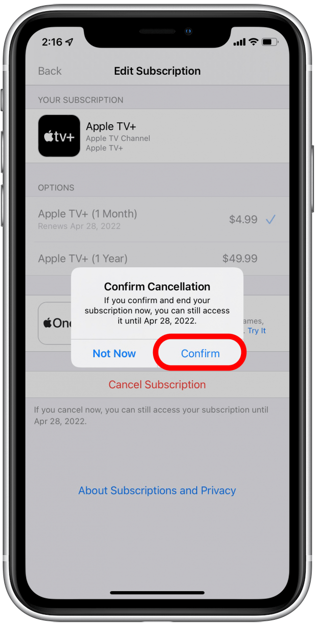 You will have to confirm the cancelation - cancel apple tv trial