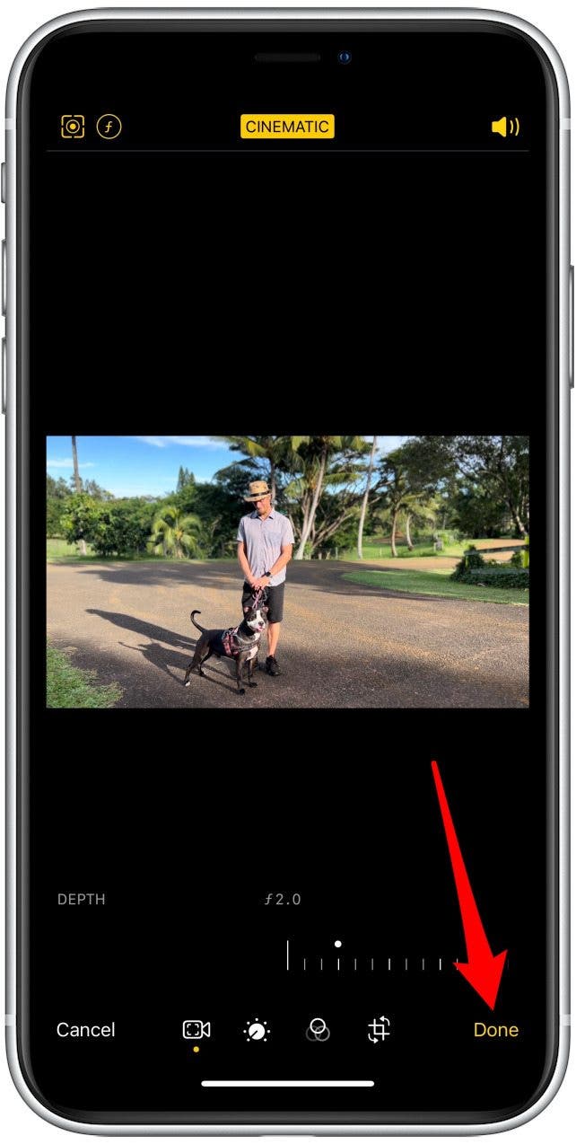 Finally, the crop button will let you flip, rotate, crop, or resize the video.