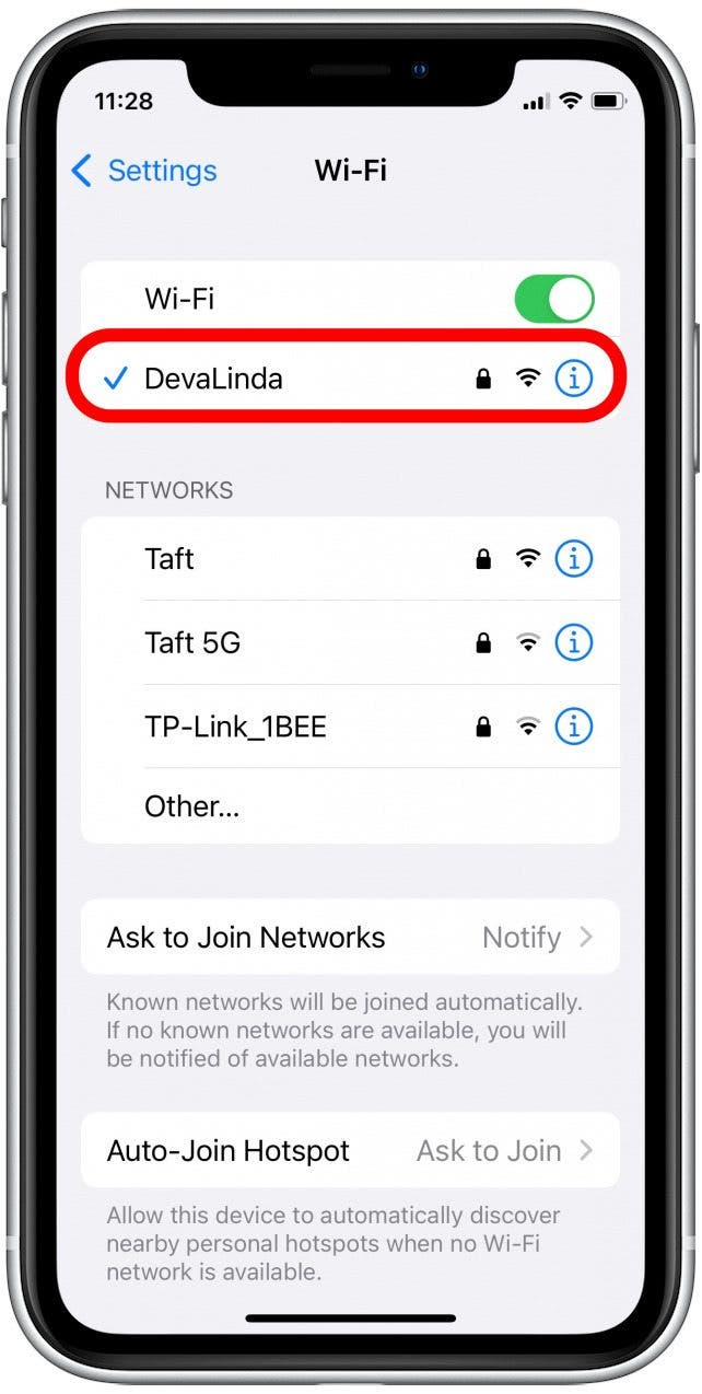 Tap the name of the Wi-Fi network to which you are currently connected. This is how to find out your IP address. 