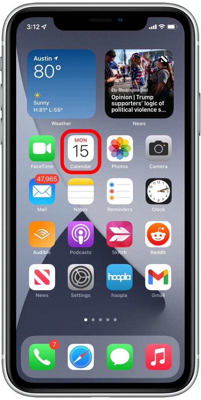 Open Calendar app