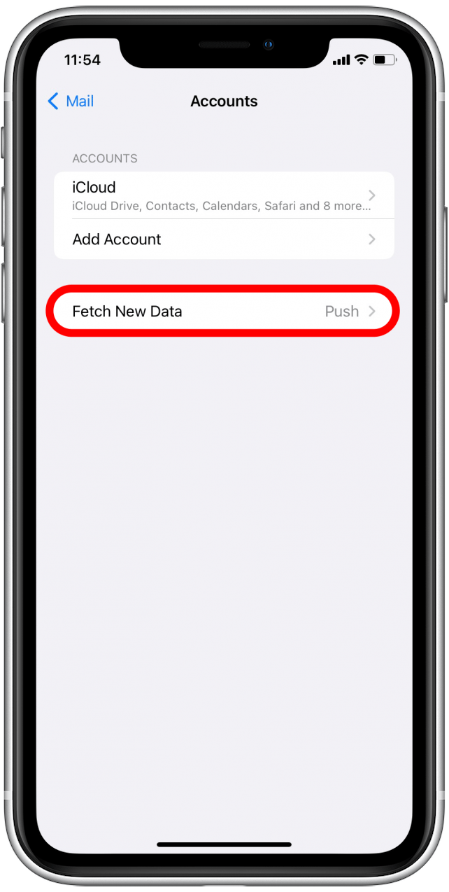 Tap Fetch New Data