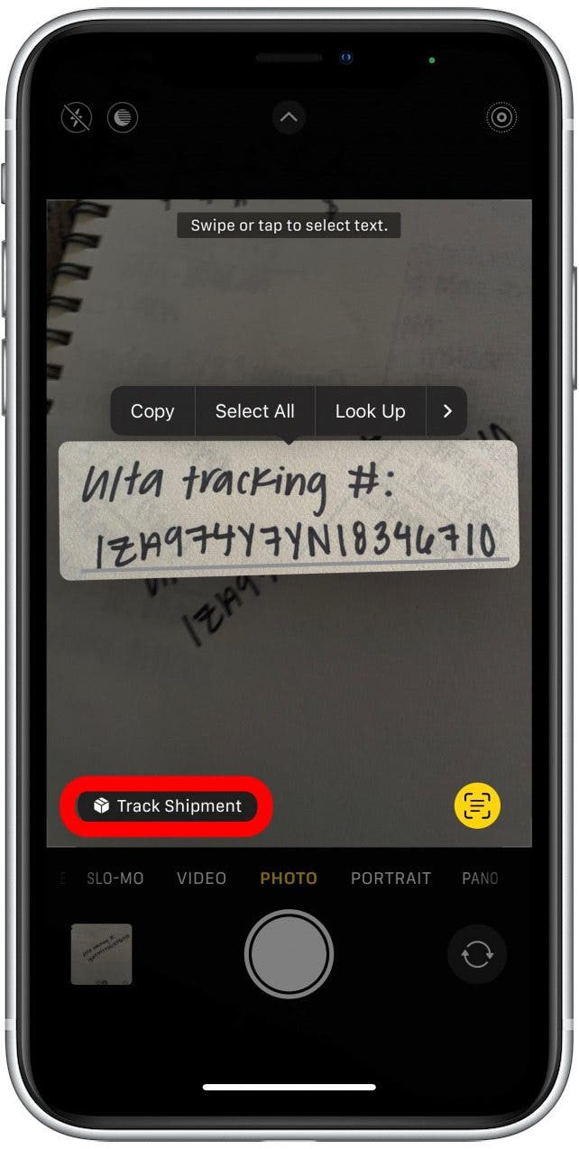 If the image and writing is clear, the Track Shipment button will automatically appear. 