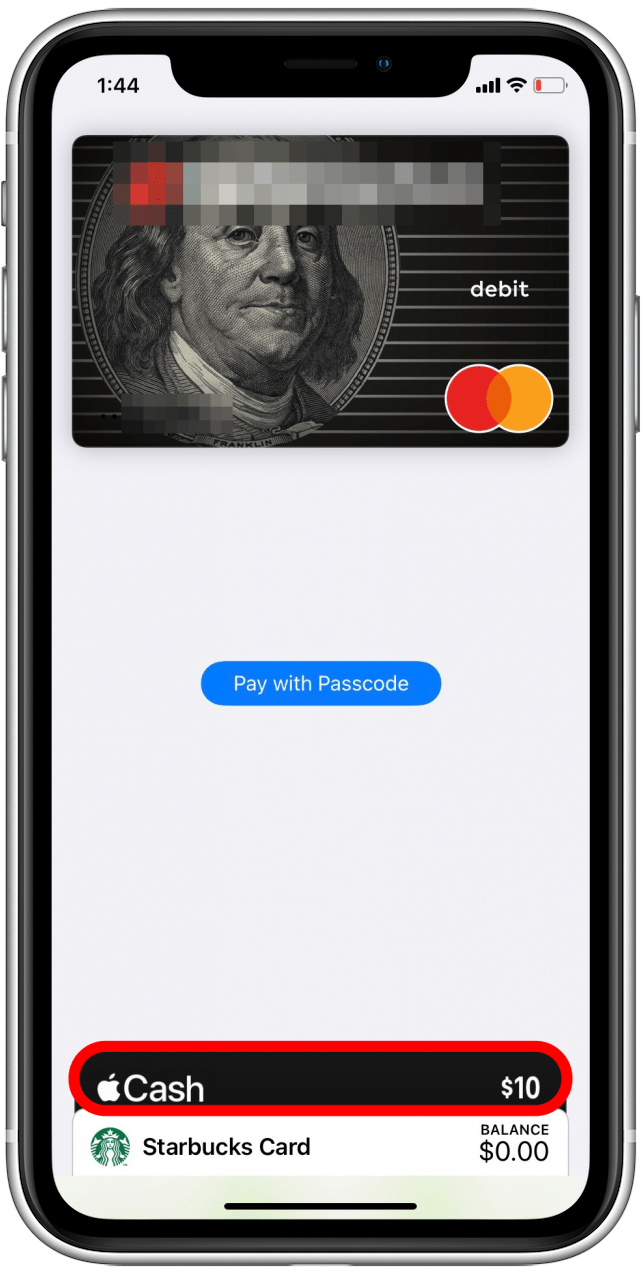 Select Apple Cash