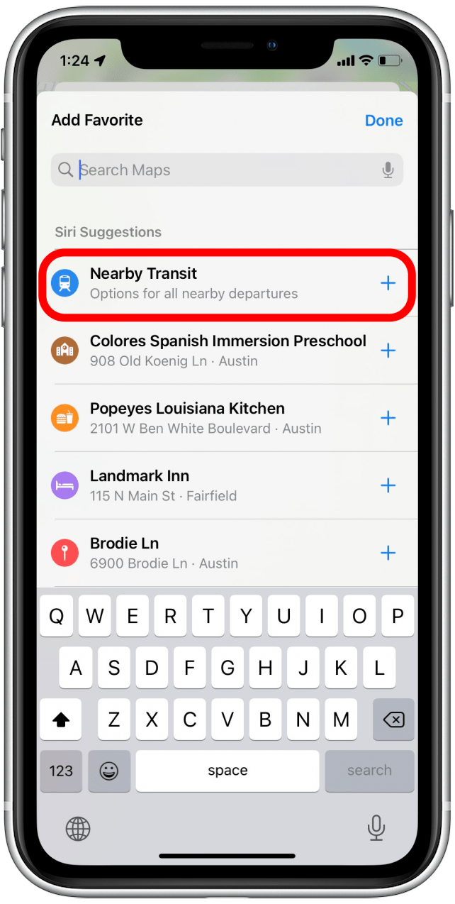 Tap Nearby Transit