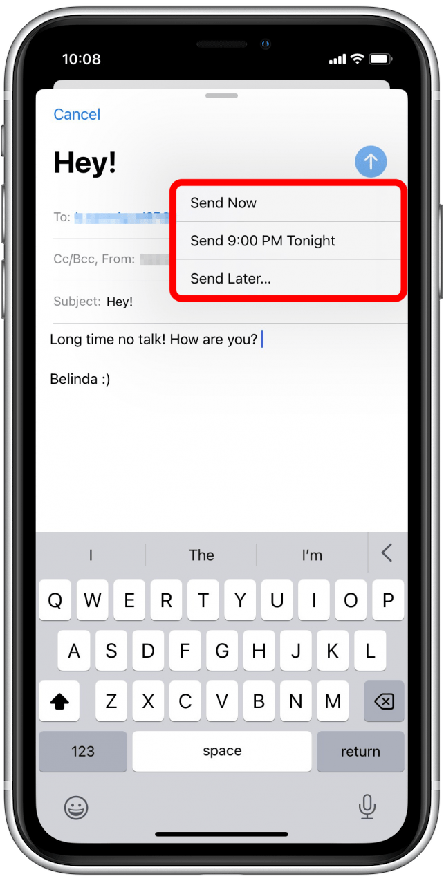 How to send an email in Apple Mail- Send Now, Send 9:00 PM Tonight, Send Later ...