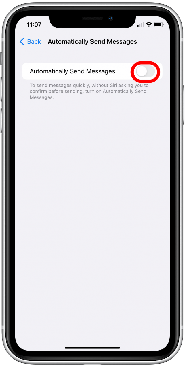 Tap to turn on Automatically Send Messages.