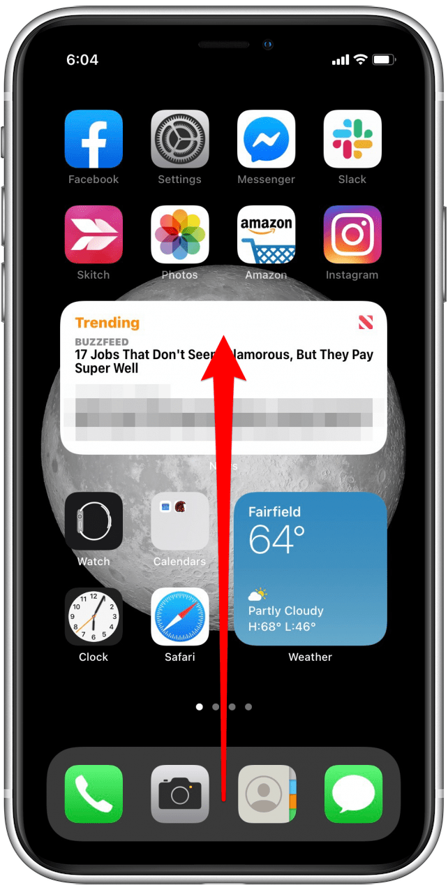 Swipe up from bottom center of screen to access control center if you have a Home button