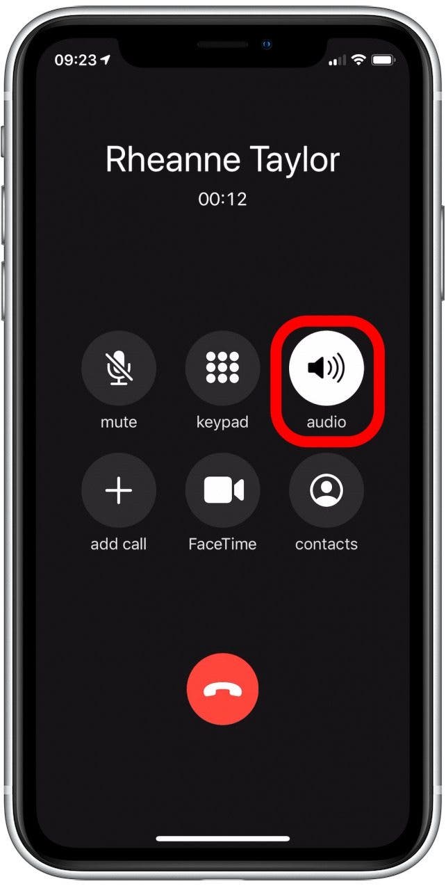 put phone call on speaker iphone