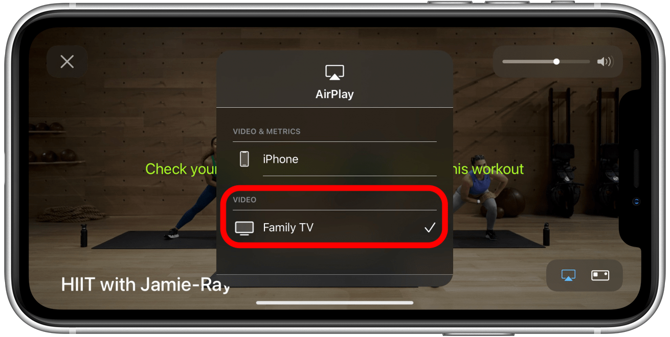 AirPlay2 checkmark