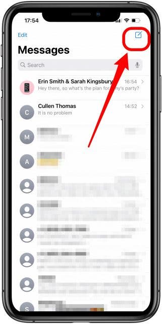 how to create a group chat on iphone 8