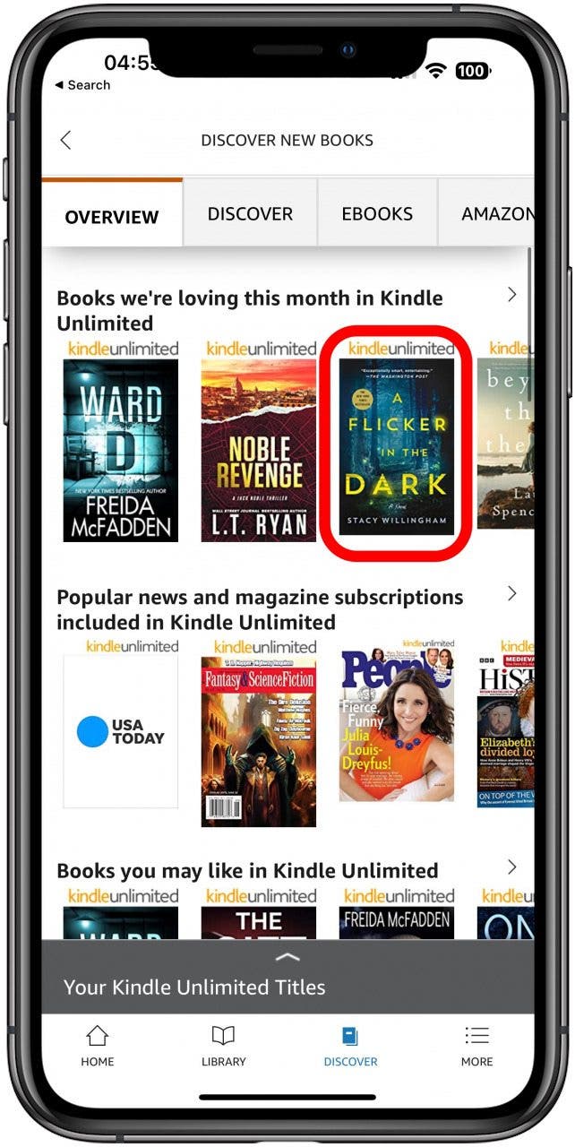 tap the book you want to read what is kindle unlimited