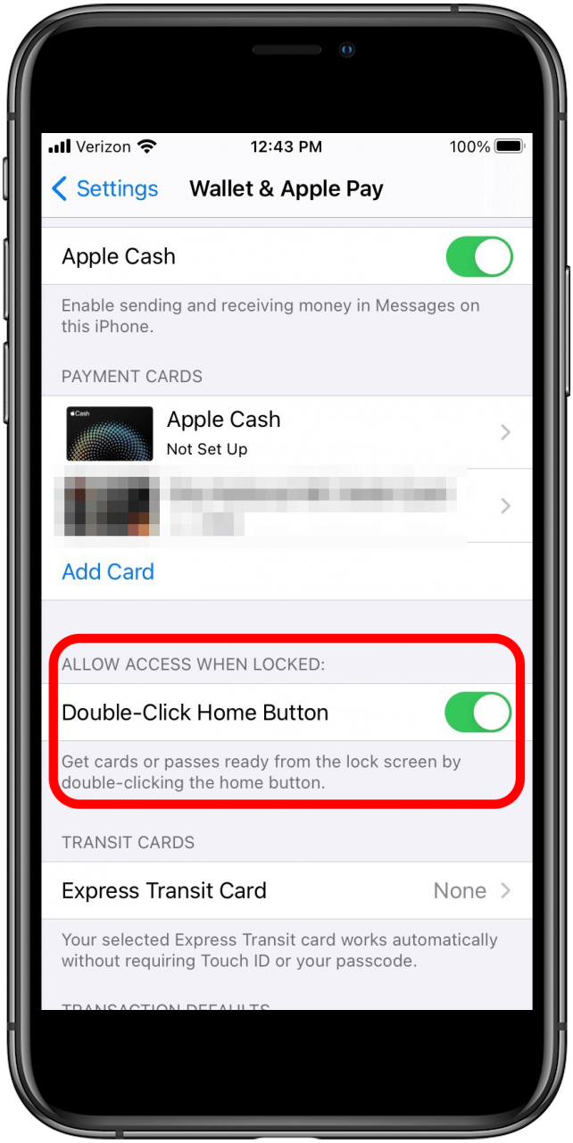 Double-click Home button