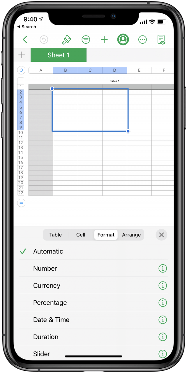 The Format tab will allow you to format the table text