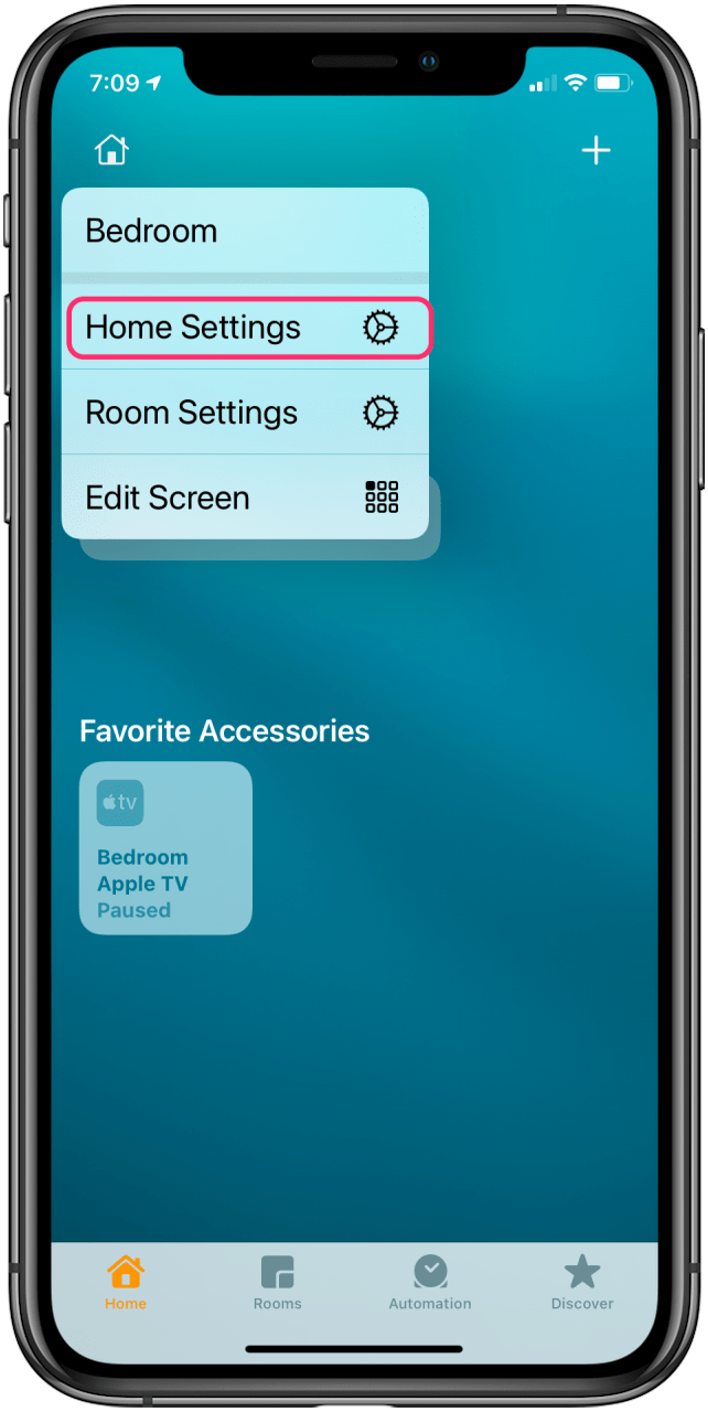 Select Home Settings