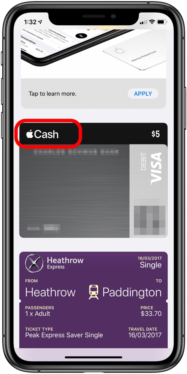 Choose your Apple Card to transfer Apple Pay