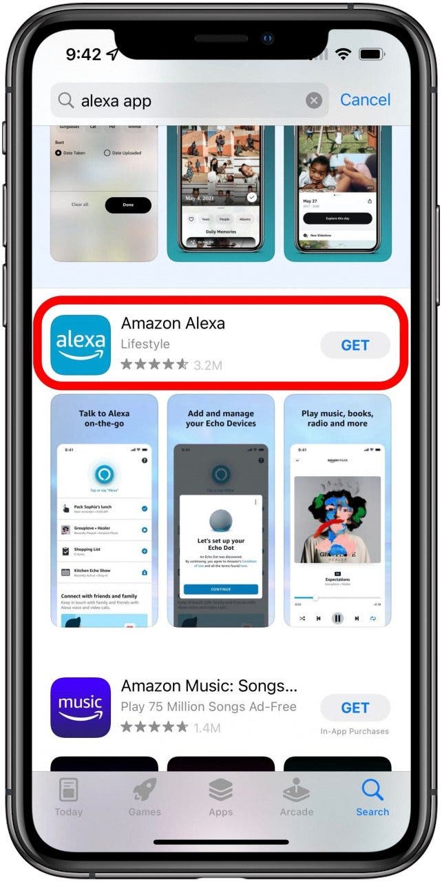 Use alexa on store iphone