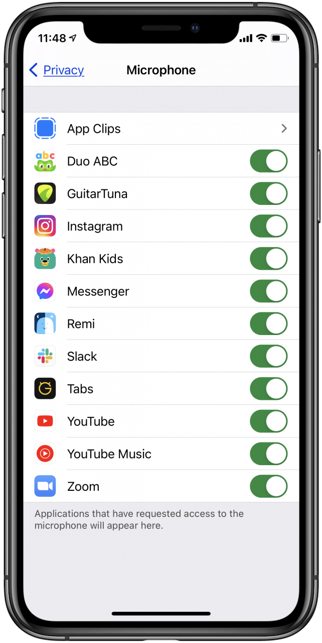 apps with iphone microphone access