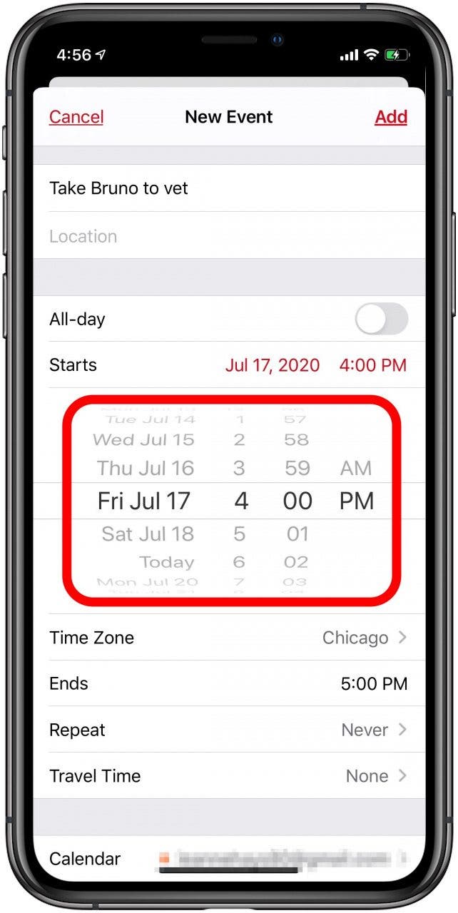 fix date and time on mac calendar for shared calendar