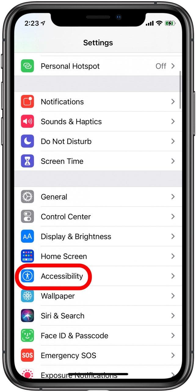 iphone accessibility settings